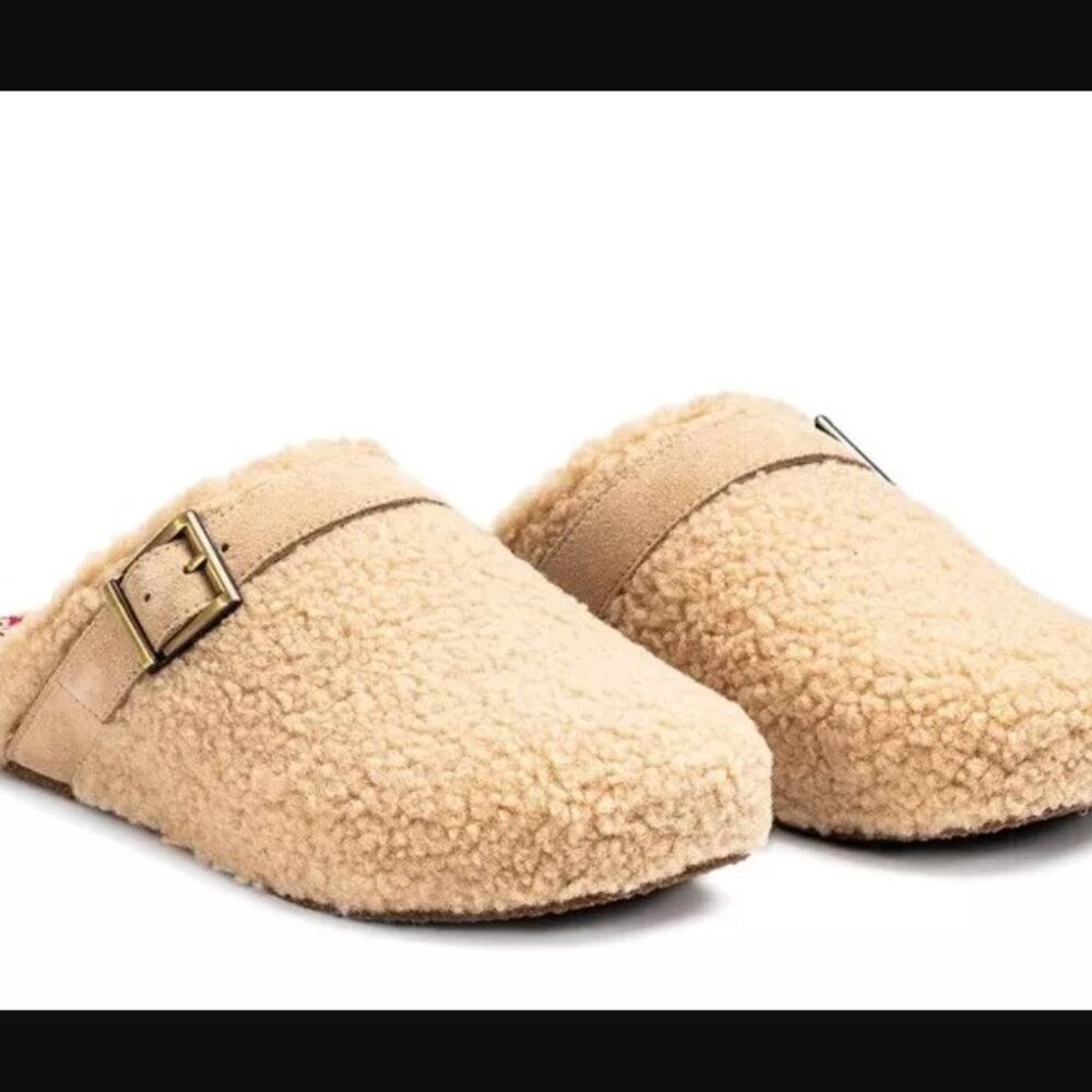 Johnny WAS Sherpa Mules Clogs Slipper - WORN ONCE IN BOX  - 8.5 - $75